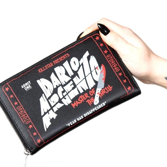 Killstar Handbags - NWT Killstar Dario Agento Thrill Master Graphic Zip Around Wallet Horror Movie